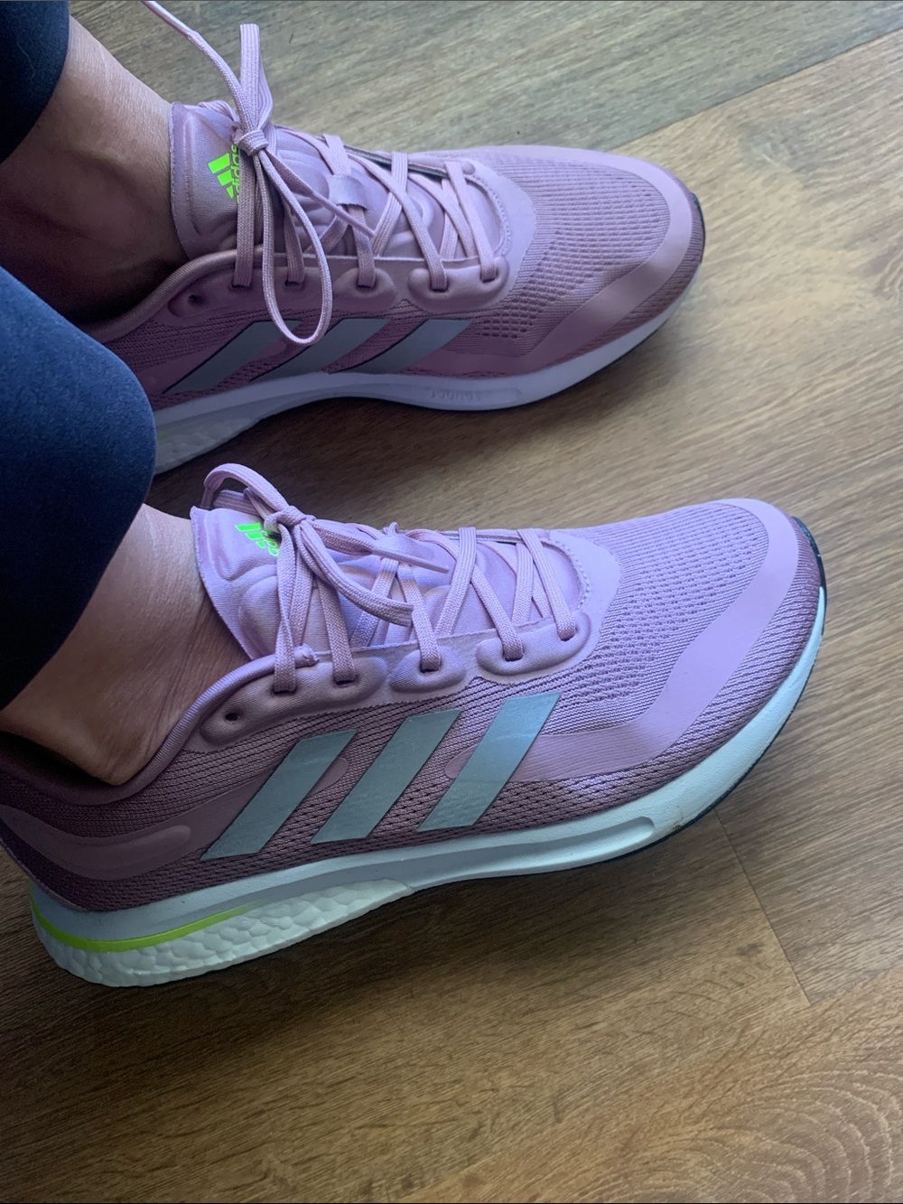 Adidas SUPERNOVA Women’s Athletic Running Shoes with Silver Stripes